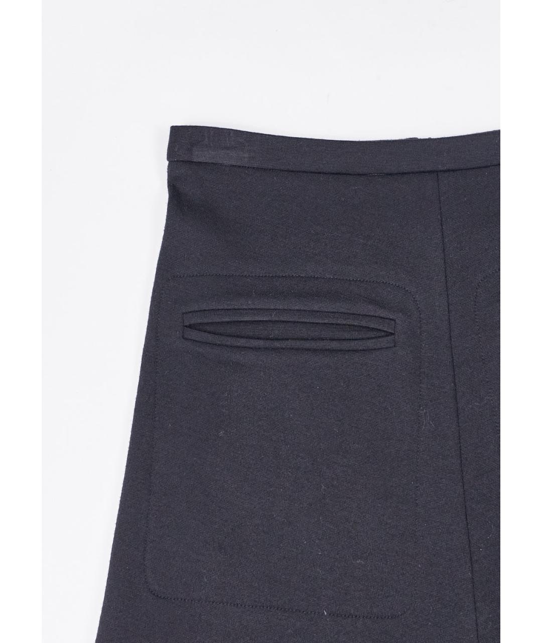 BALENCIAGA Черная шерстяная юбка мини, фото 2