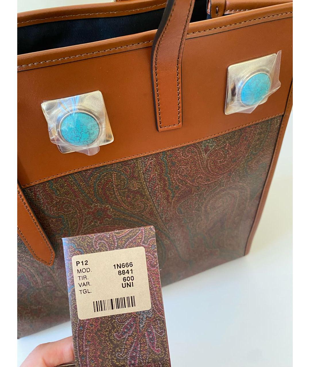 ETRO Коричневая сумка тоут, фото 5