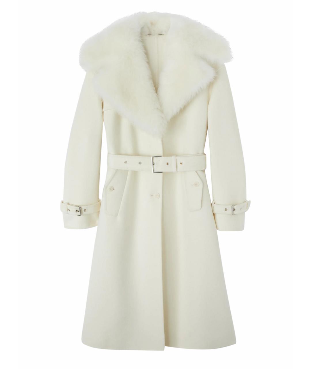 ERMANNO SCERVINO Белое шерстяное пальто, фото 1