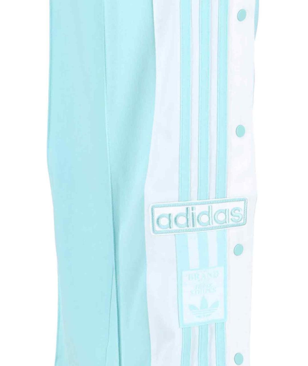 ADIDAS Голубые полиэстеровые прямые брюки, фото 4