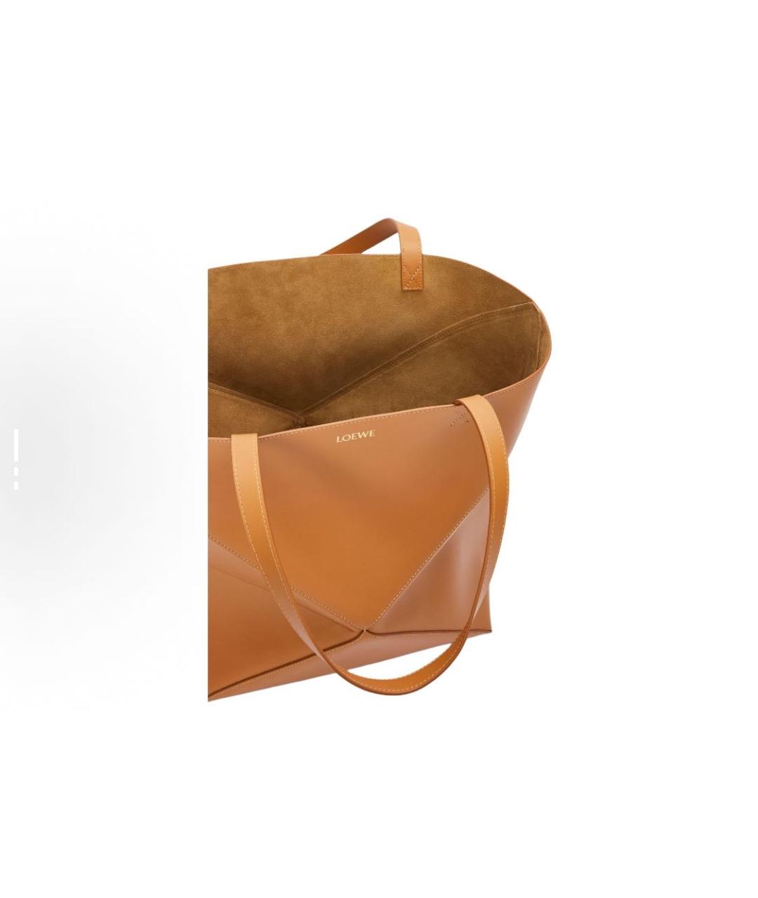 LOEWE Коричневая кожаная сумка тоут, фото 6