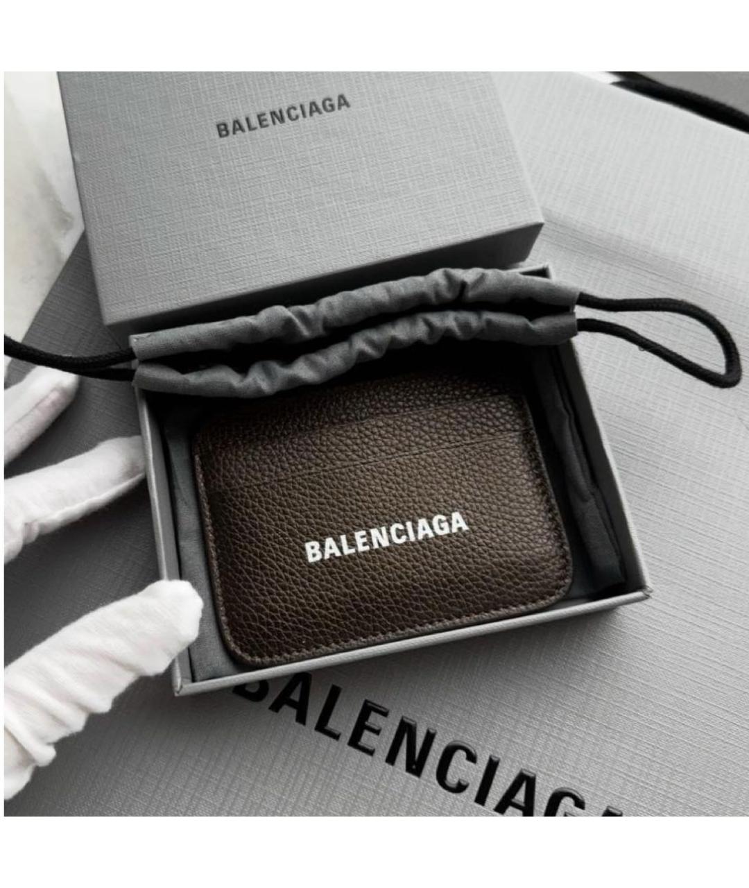 BALENCIAGA Черный кожаный кардхолдер, фото 2