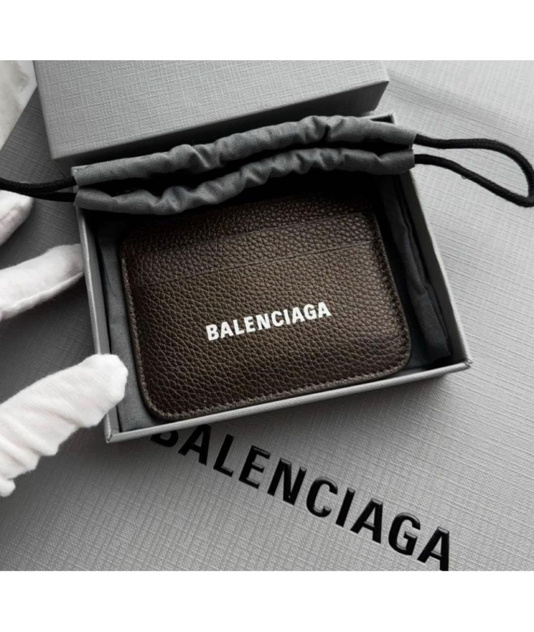 BALENCIAGA Черный кожаный кардхолдер, фото 3