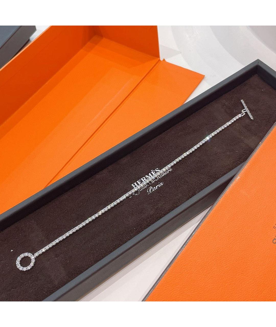 HERMES Серебрянный браслет из белого золота, фото 3