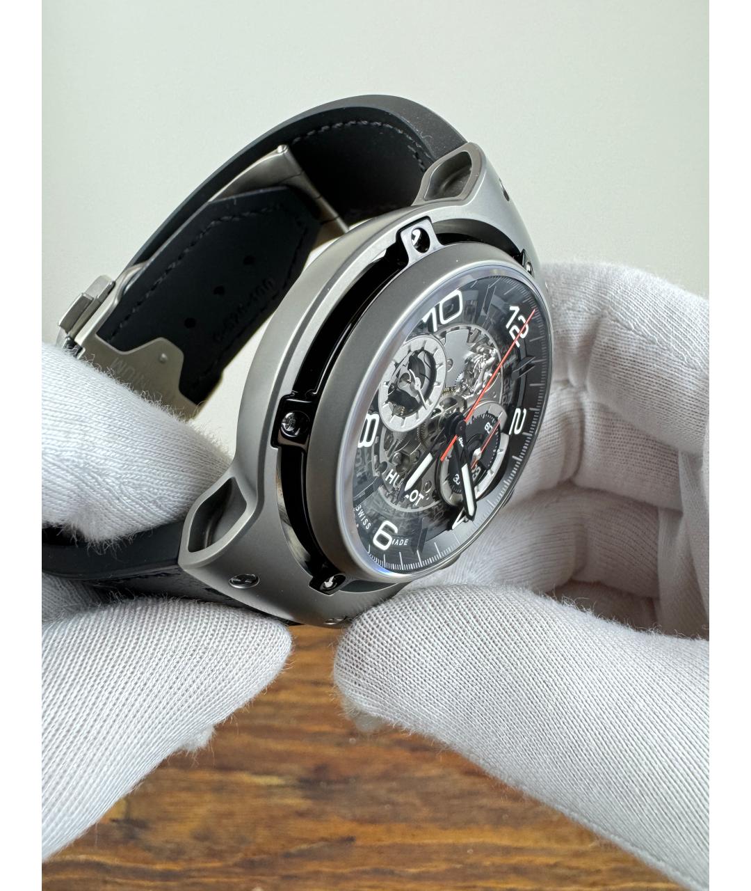 HUBLOT Черные титановые часы, фото 4