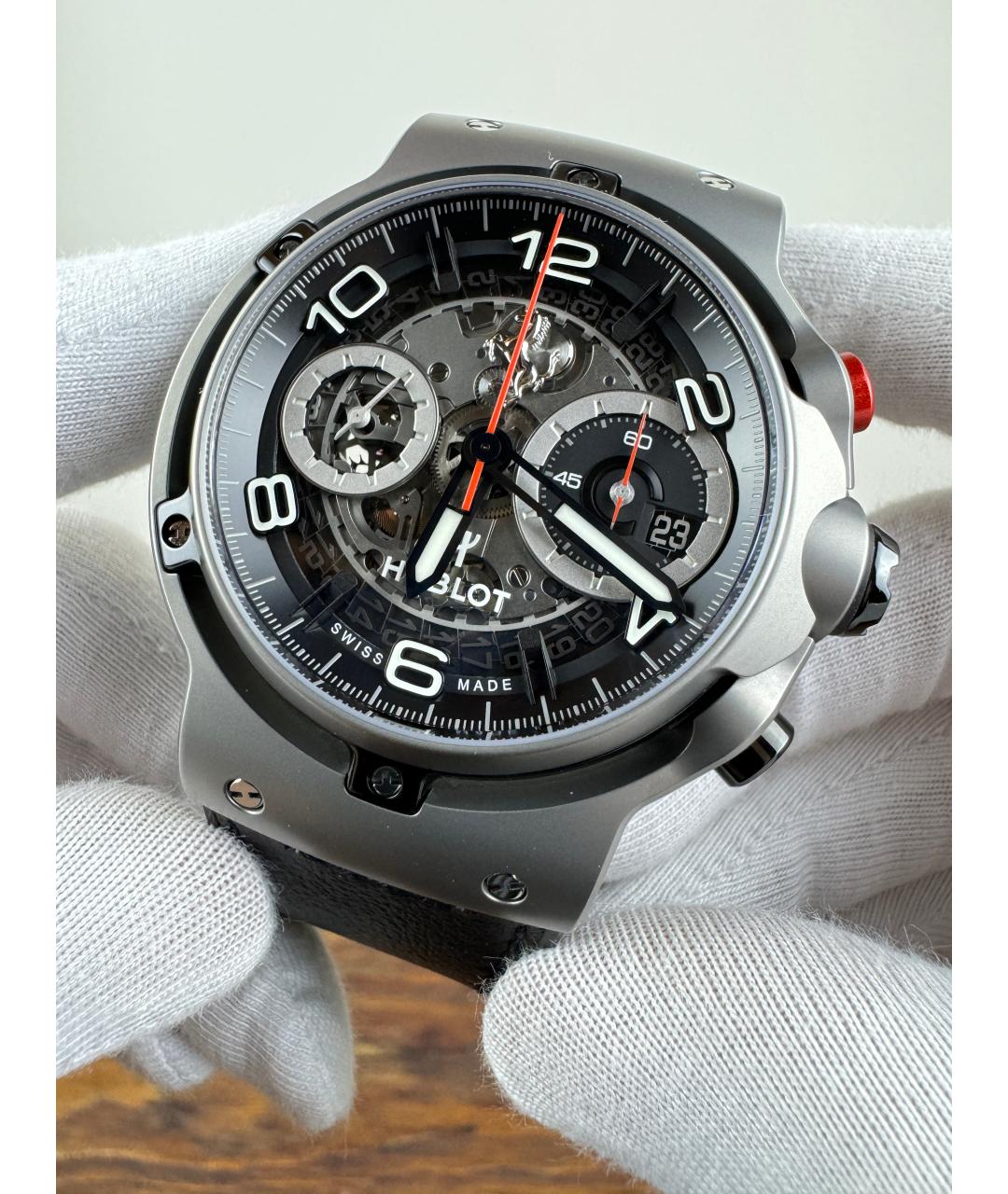 HUBLOT Черные титановые часы, фото 2
