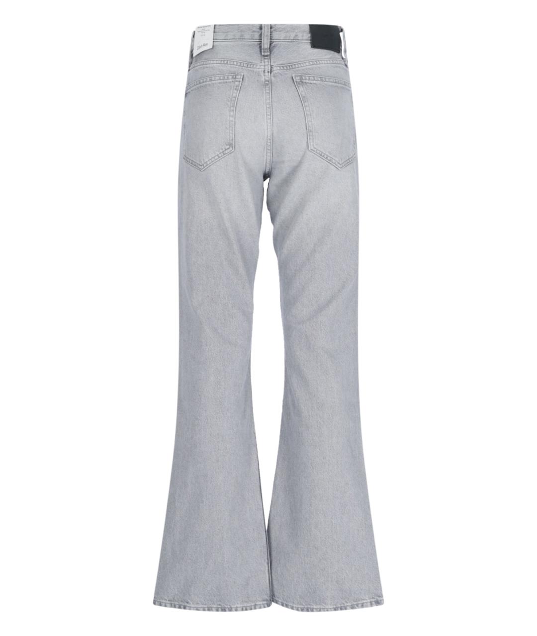 CALVIN KLEIN Серые хлопковые прямые джинсы, фото 2