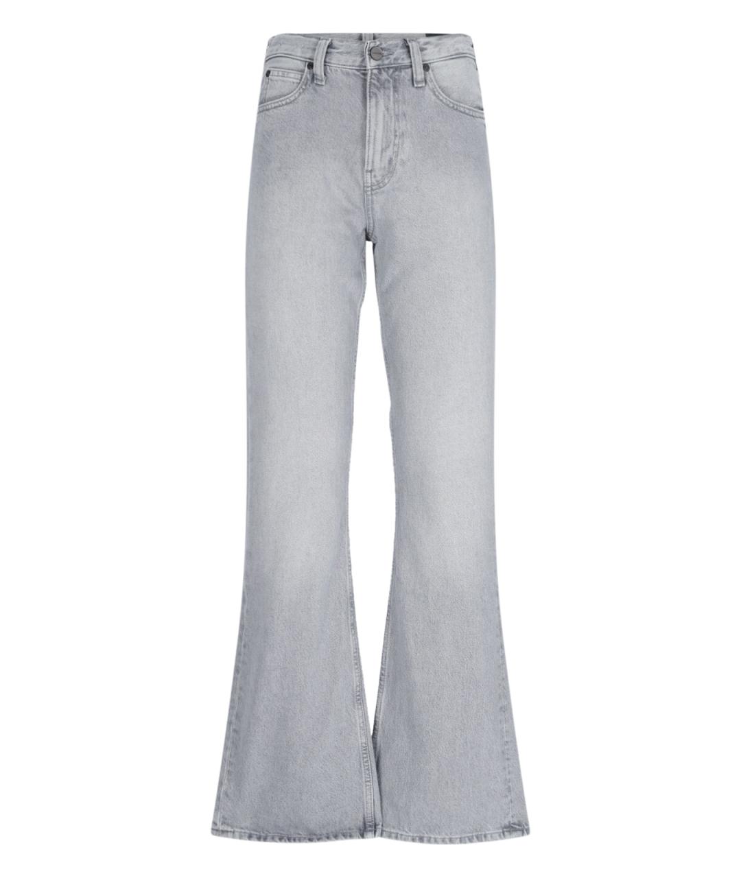 CALVIN KLEIN Серые хлопковые прямые джинсы, фото 1