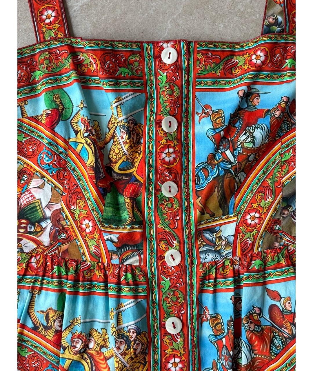 DOLCE&GABBANA Красный хлопковый сарафан, фото 4