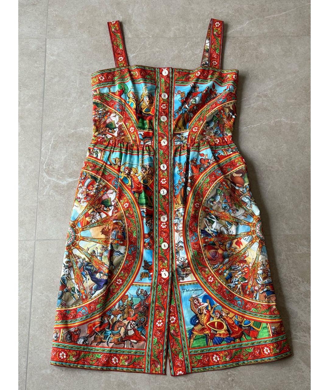 DOLCE&GABBANA Красный хлопковый сарафан, фото 7