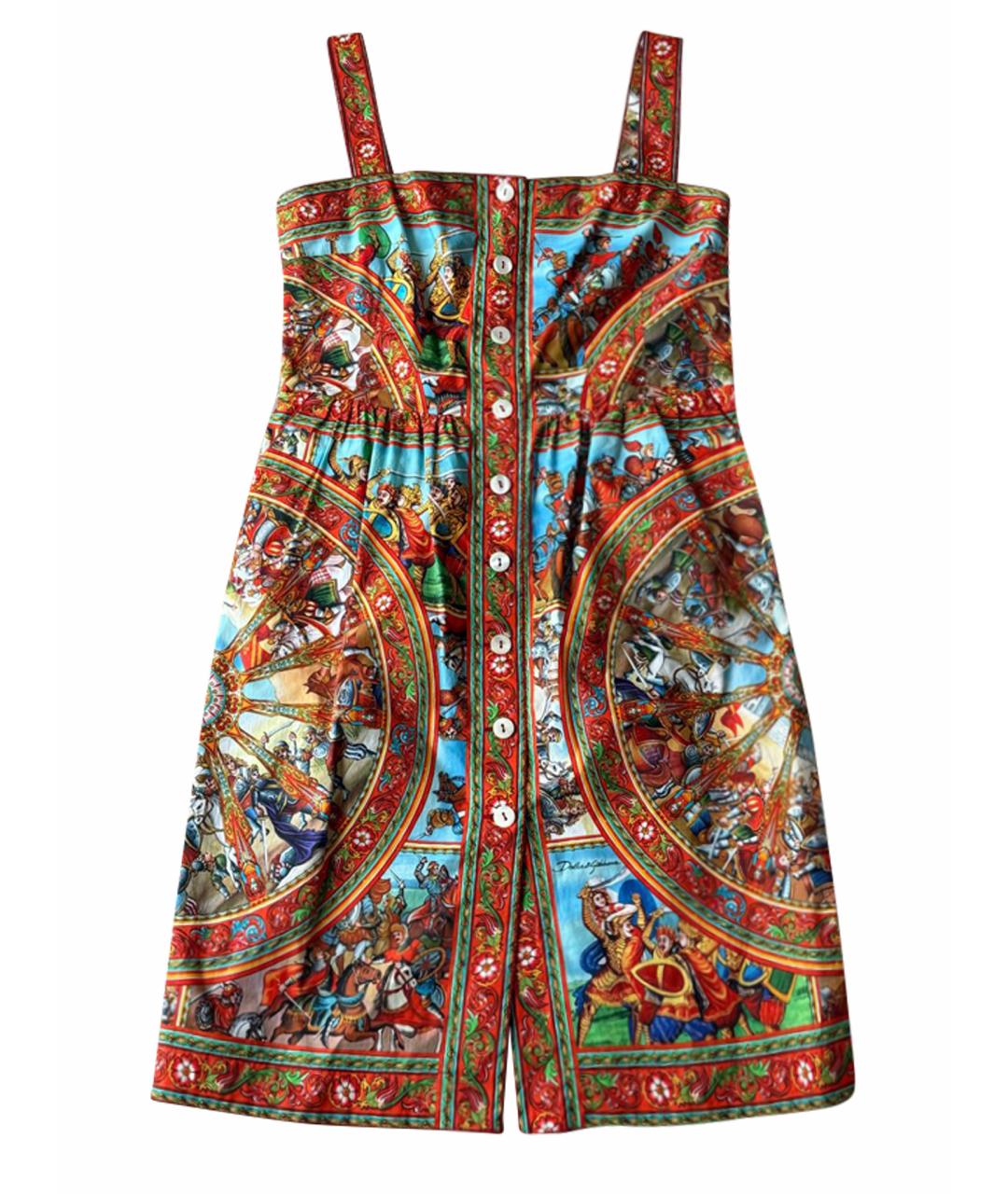 DOLCE&GABBANA Красный хлопковый сарафан, фото 1