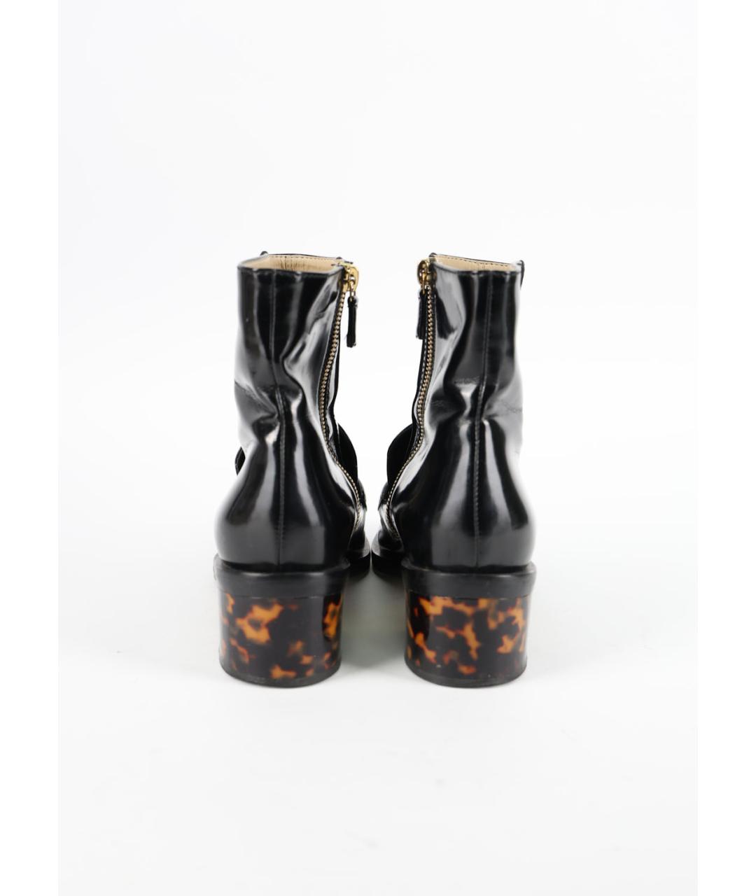 STELLA MCCARTNEY Черные кожаные полусапоги, фото 4