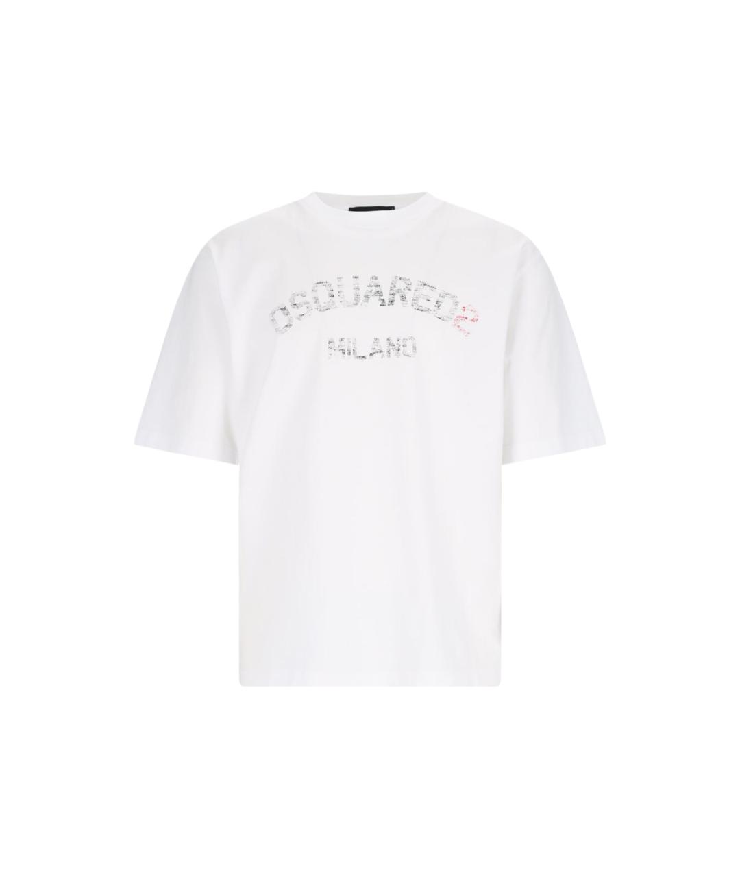 DSQUARED2 Белая хлопковая футболка, фото 1