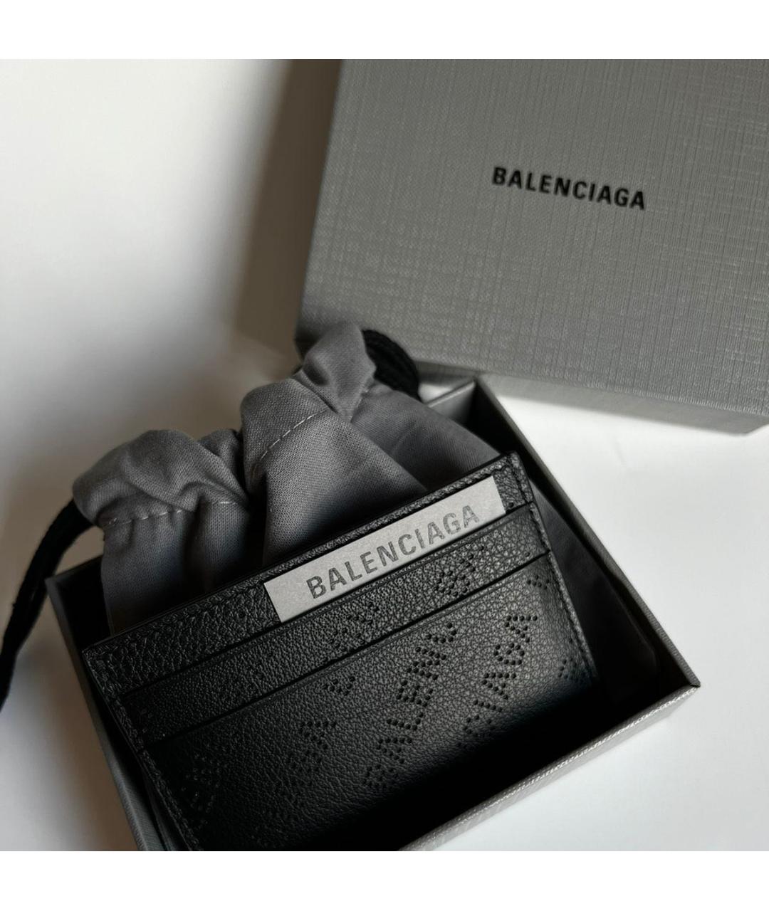 BALENCIAGA Черный кожаный кардхолдер, фото 4