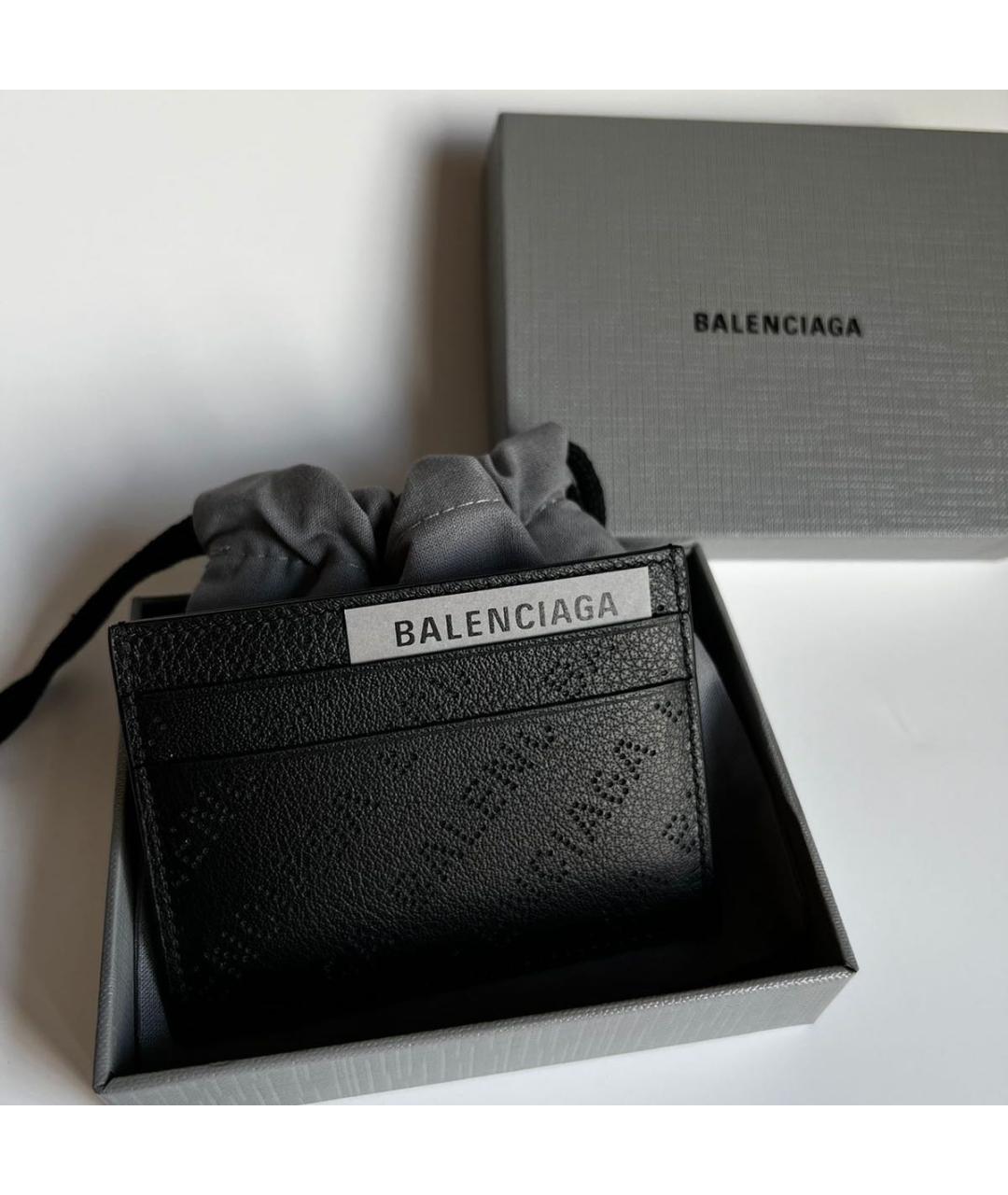 BALENCIAGA Черный кожаный кардхолдер, фото 2