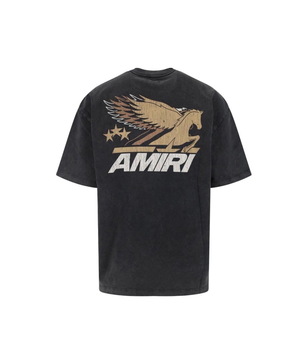 AMIRI Черная хлопковая футболка, фото 2