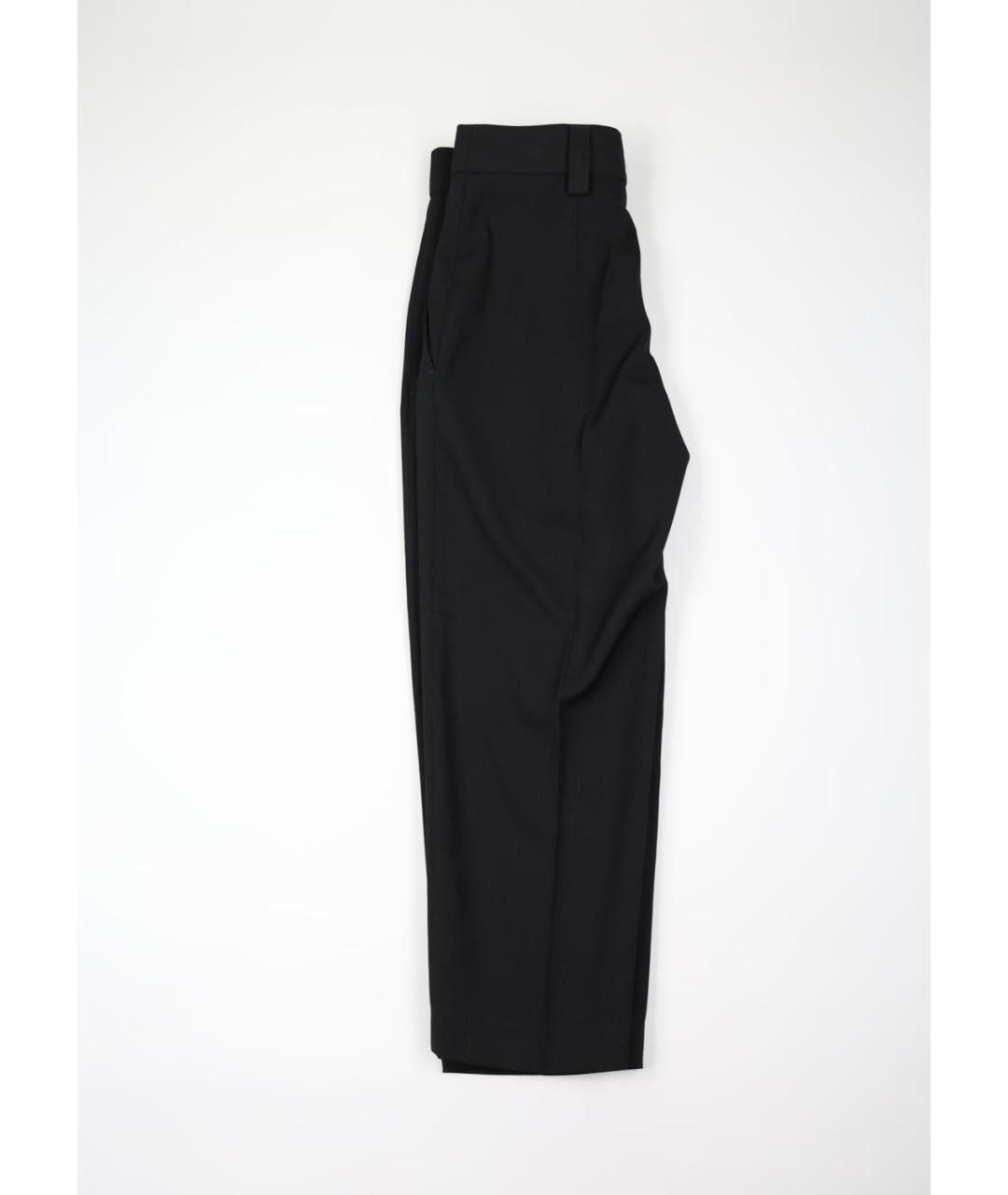 ACNE STUDIOS Черные полиэстеровые прямые брюки, фото 2