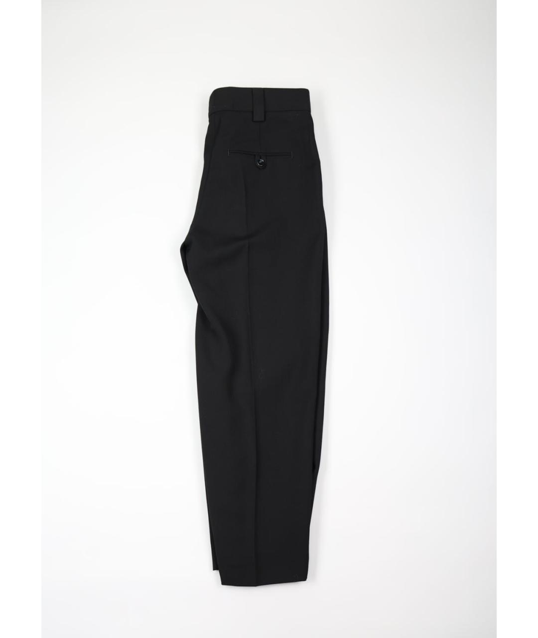 ACNE STUDIOS Черные полиэстеровые прямые брюки, фото 6