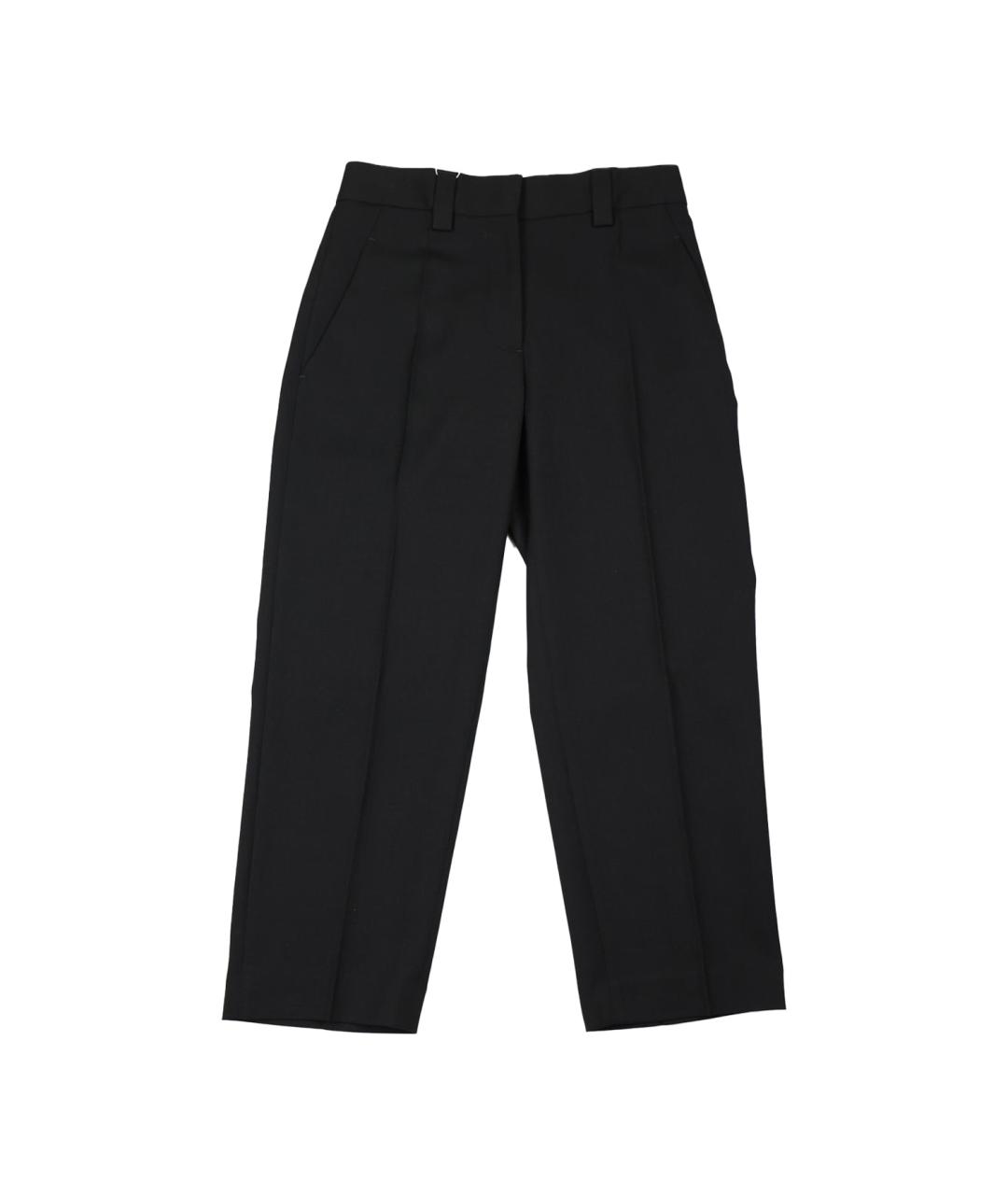 ACNE STUDIOS Черные полиэстеровые прямые брюки, фото 1