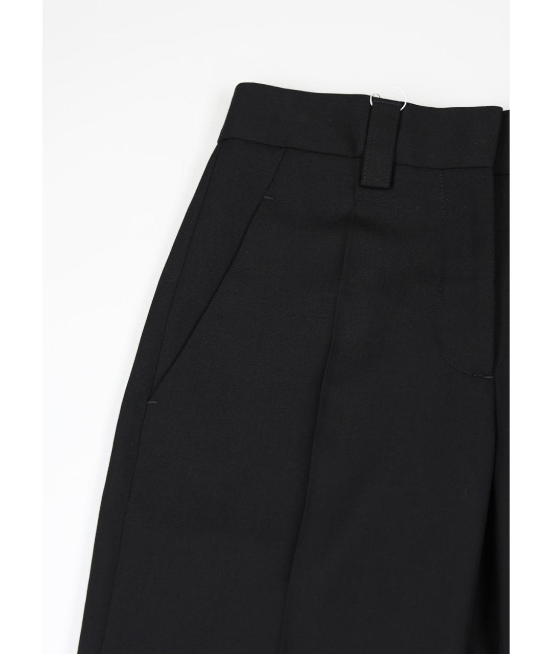 ACNE STUDIOS Черные полиэстеровые прямые брюки, фото 5