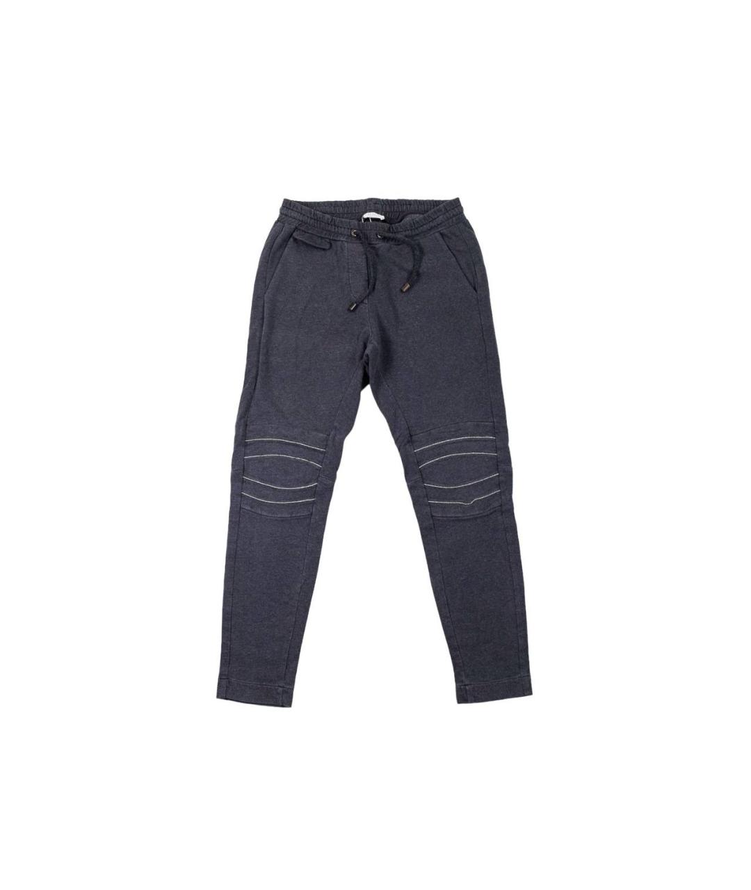 BRUNELLO CUCINELLI Серые хлопковые брюки узкие, фото 1