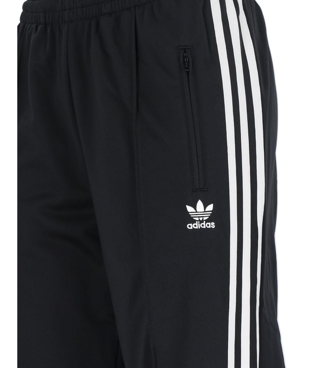 ADIDAS Черные полиэстеровые прямые брюки, фото 4