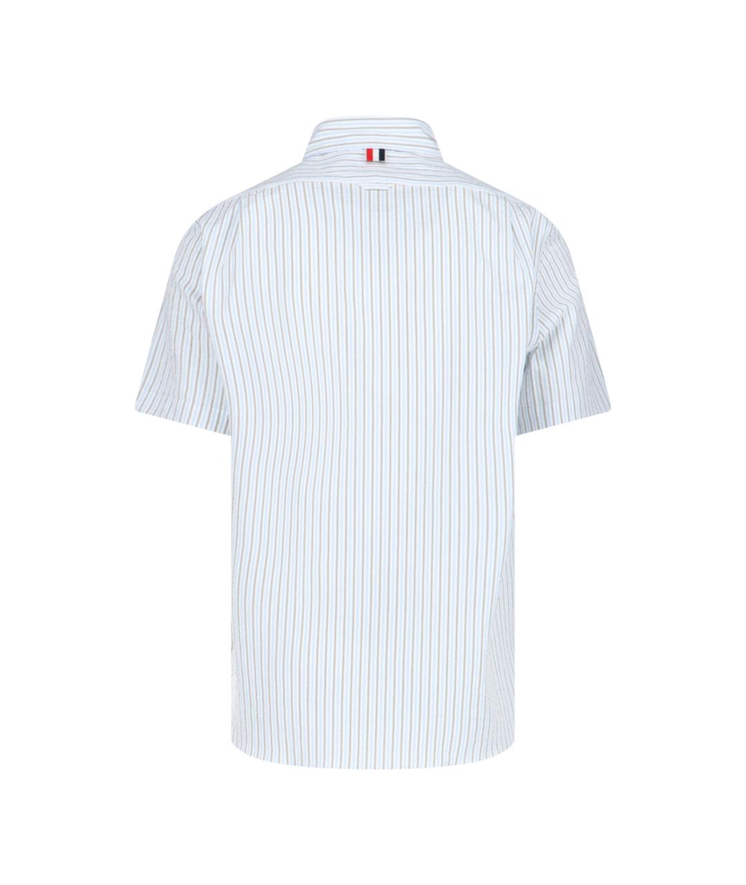 THOM BROWNE Голубая хлопковая кэжуал рубашка, фото 2