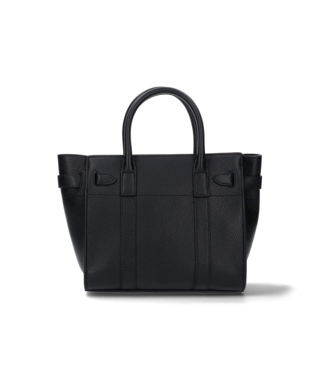 MULBERRY Черная кожаная сумка тоут, фото 3