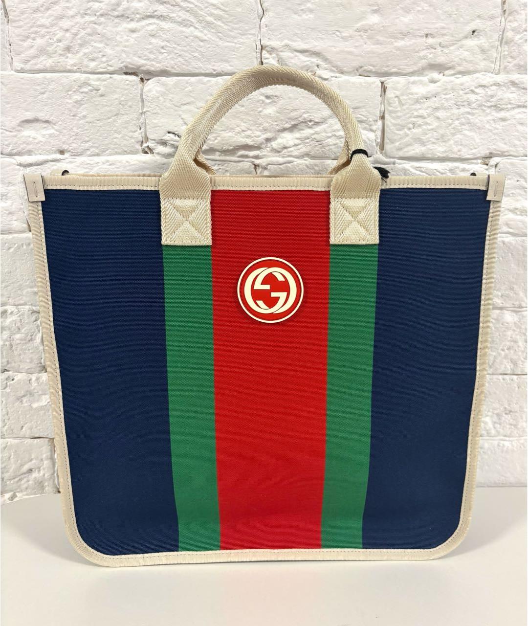 GUCCI Мульти тканевая сумка с короткими ручками, фото 9
