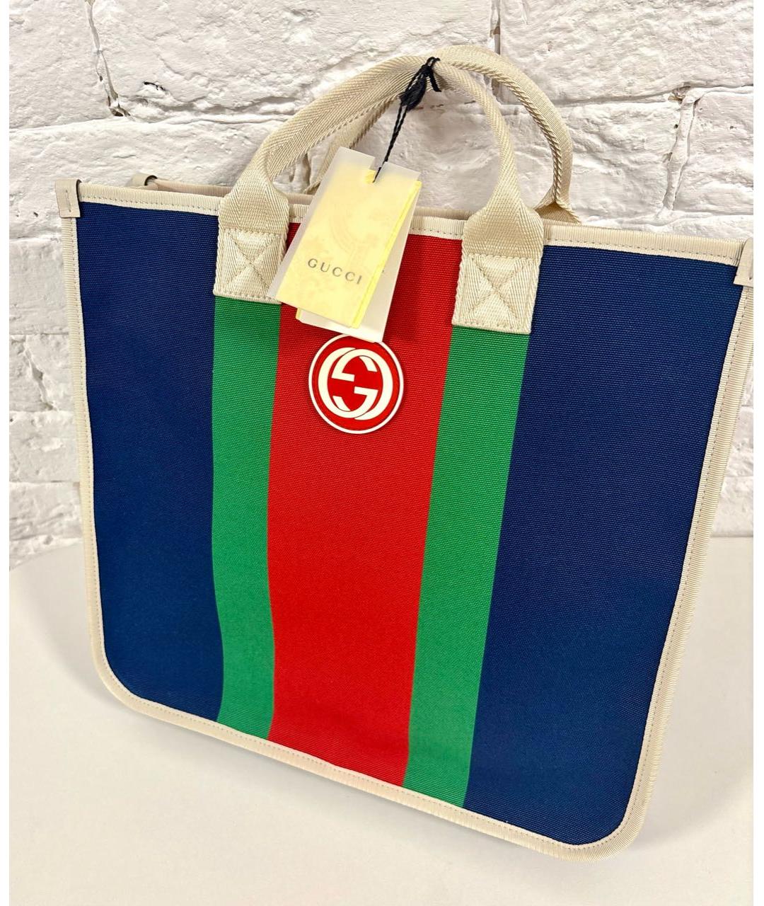 GUCCI Мульти тканевая сумка с короткими ручками, фото 2