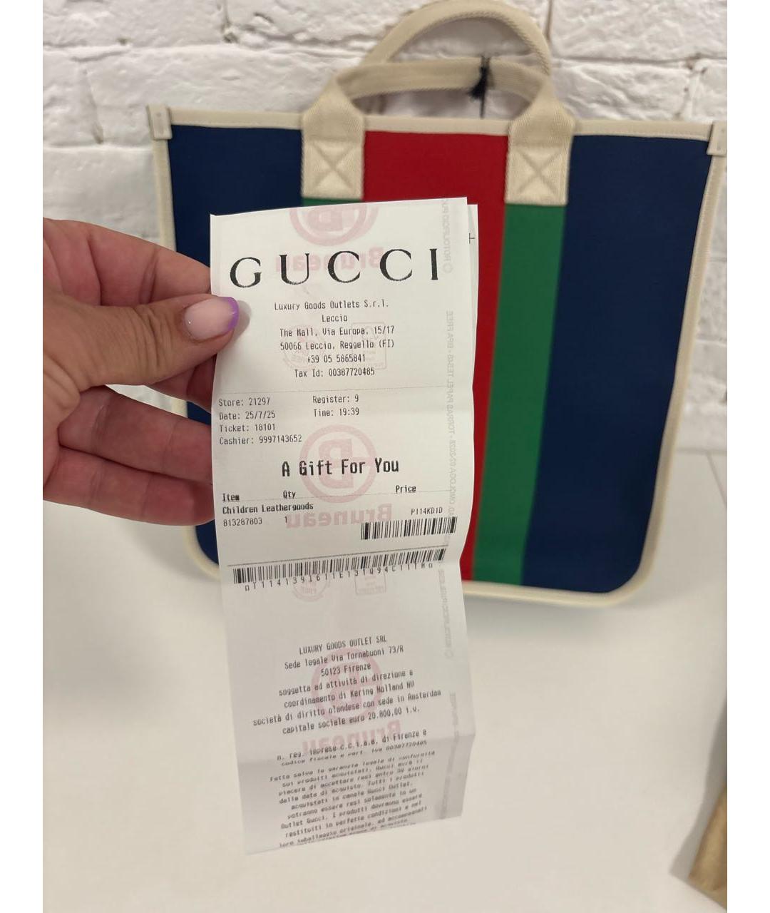 GUCCI Мульти тканевая сумка с короткими ручками, фото 5