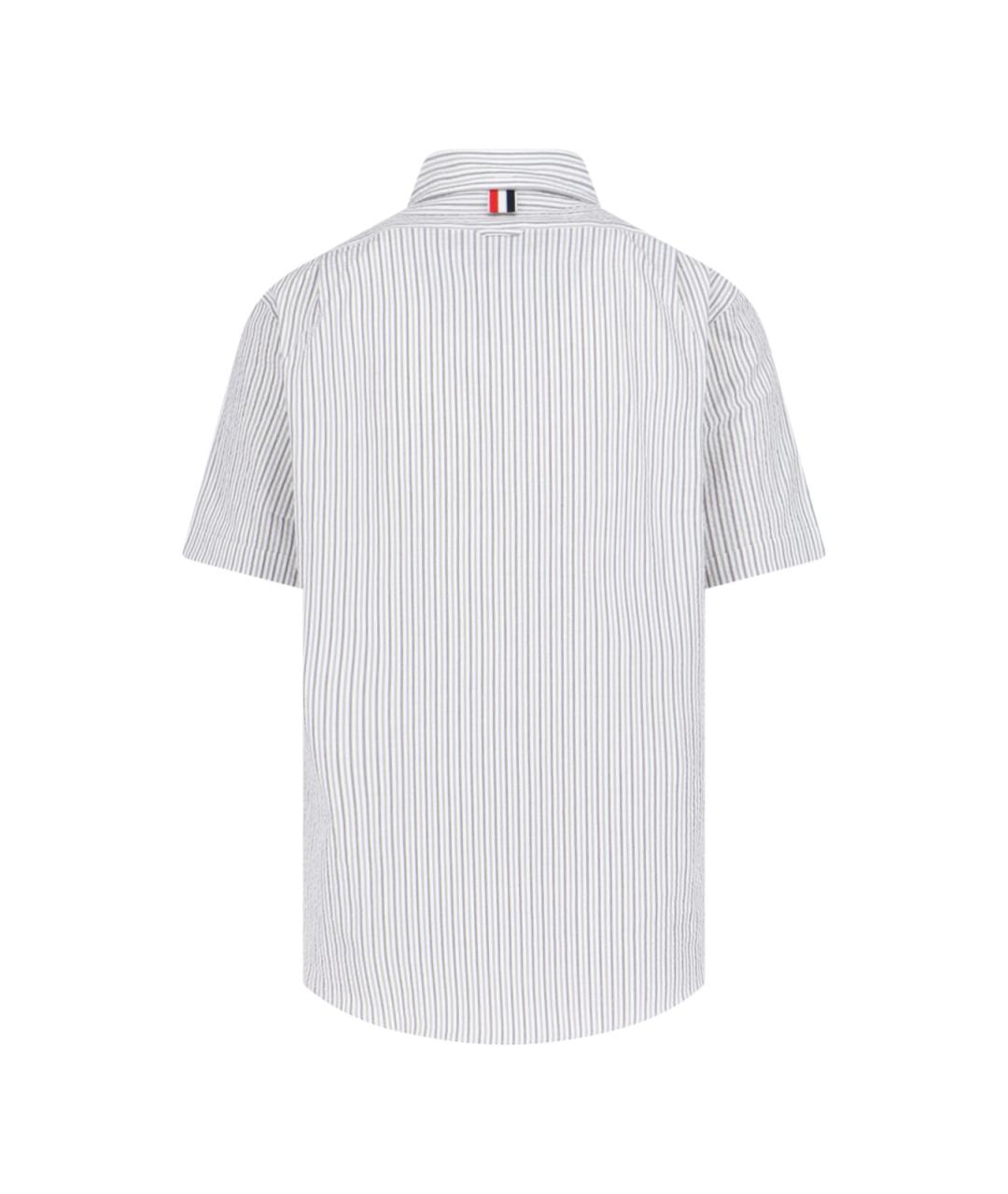THOM BROWNE Белая хлопковая кэжуал рубашка, фото 2