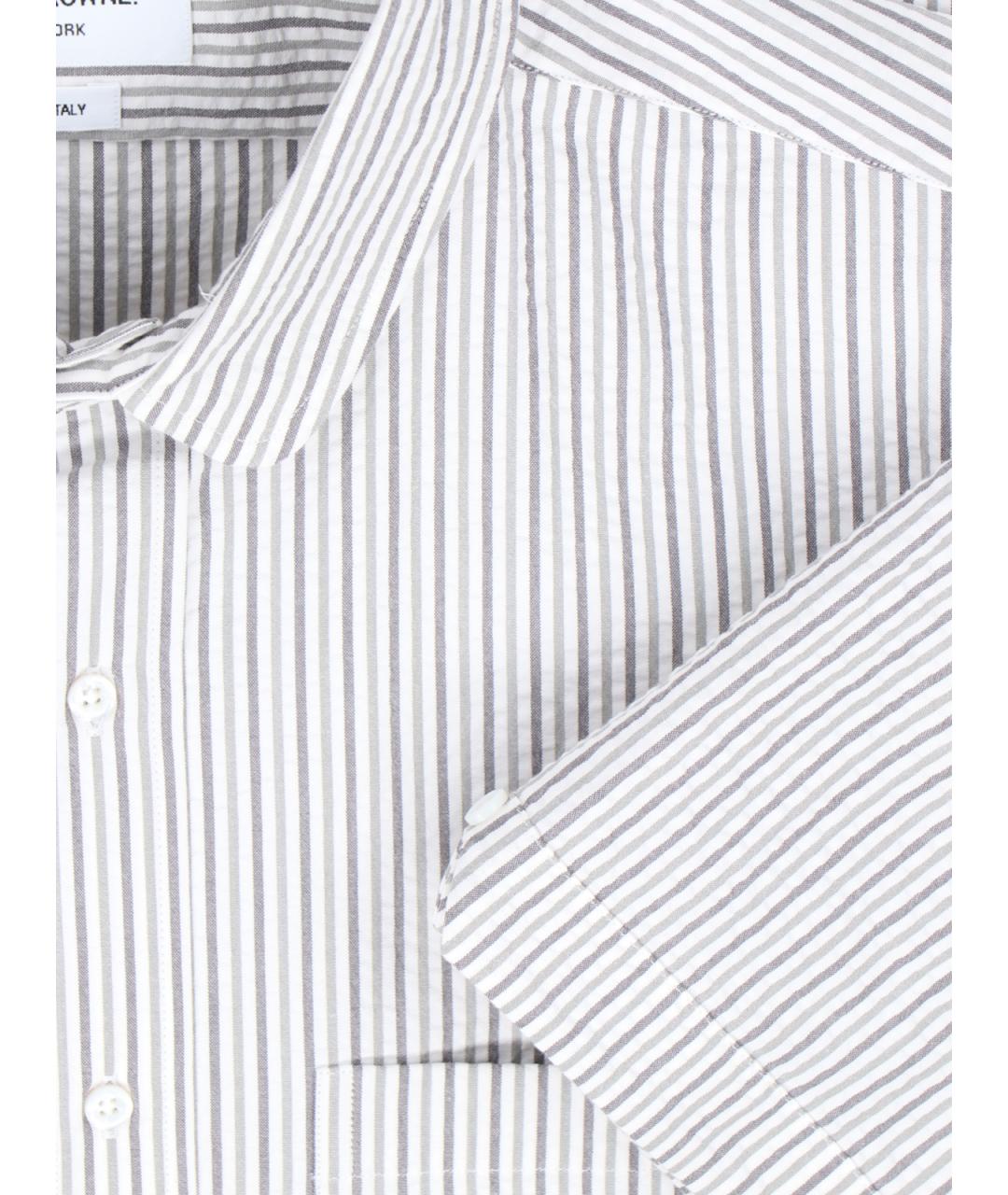 THOM BROWNE Белая хлопковая кэжуал рубашка, фото 4