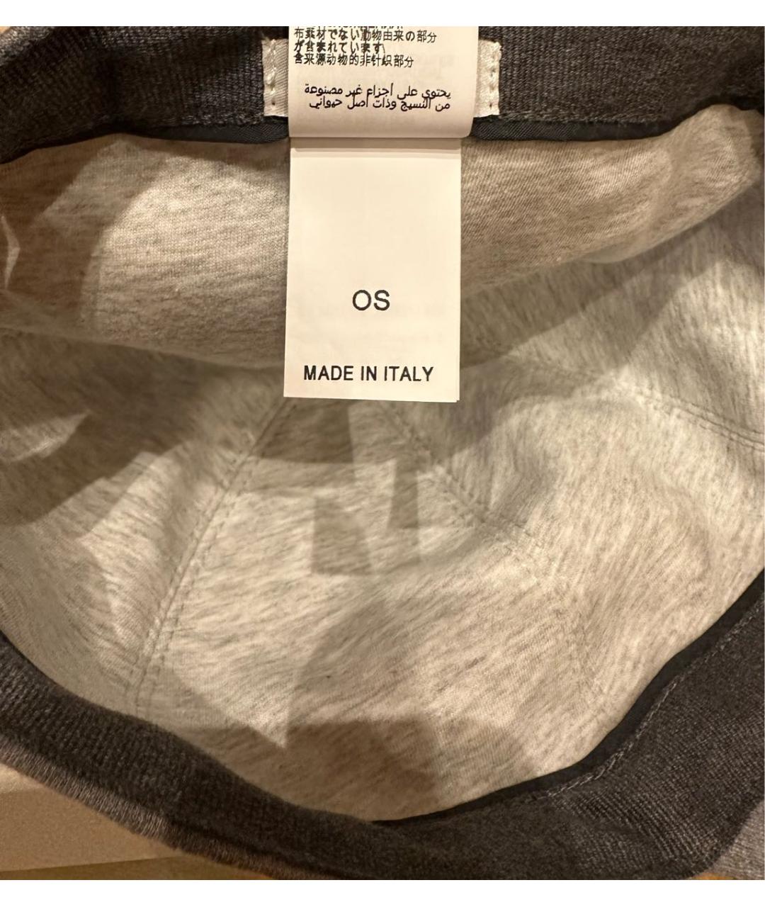 BRUNELLO CUCINELLI Серая хлопковая кепка, фото 4