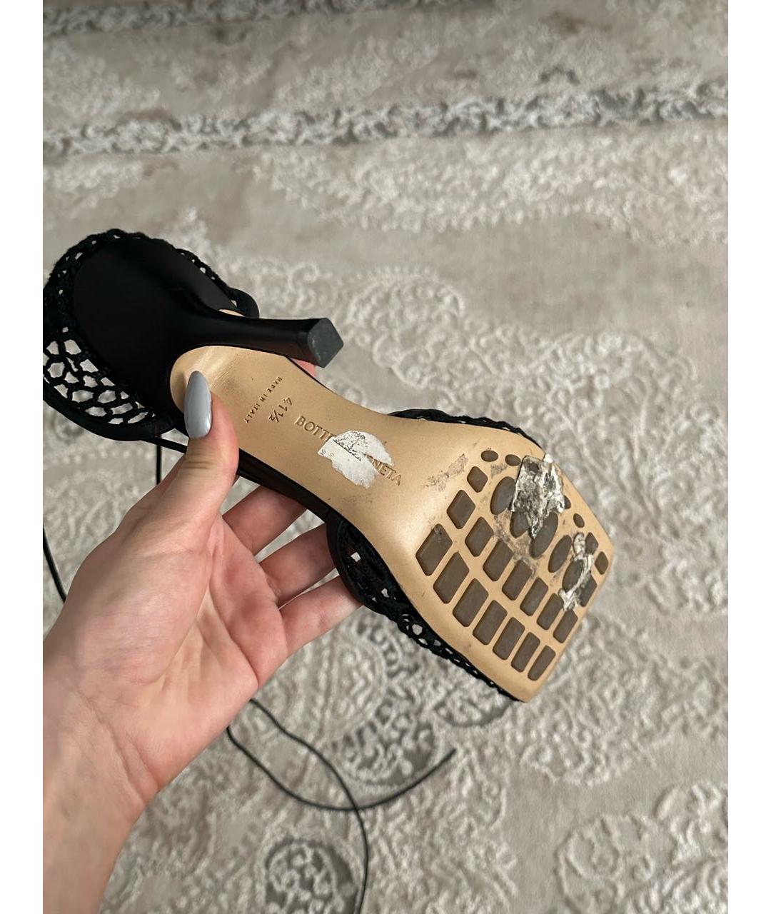 BOTTEGA VENETA Черные босоножки, фото 4
