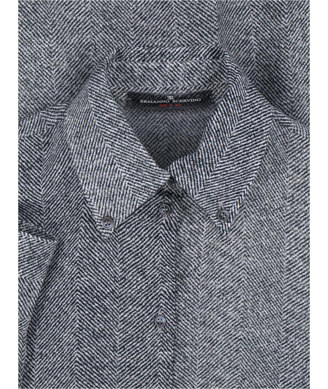 ERMANNO SCERVINO Антрацитовая шерстяная рубашка, фото 3