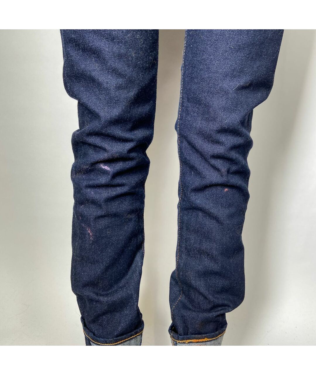 RE/DONE Темно-синие хлопковые джинсы слим, фото 4