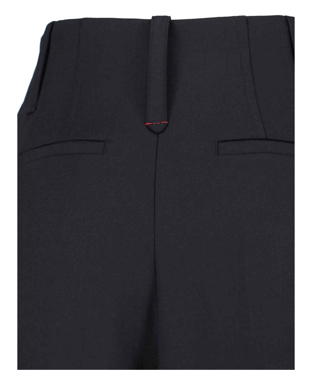 VICTORIA BECKHAM Черные полиэстеровые прямые брюки, фото 4