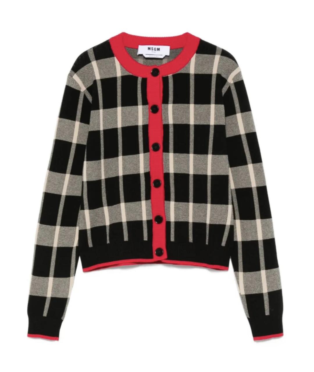 MSGM Антрацитовый шерстяной кардиган, фото 1