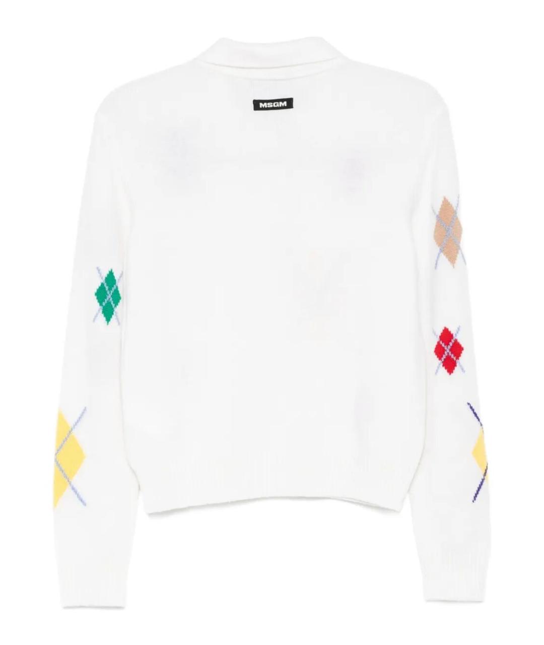MSGM Белый шерстяной джемпер / свитер, фото 2