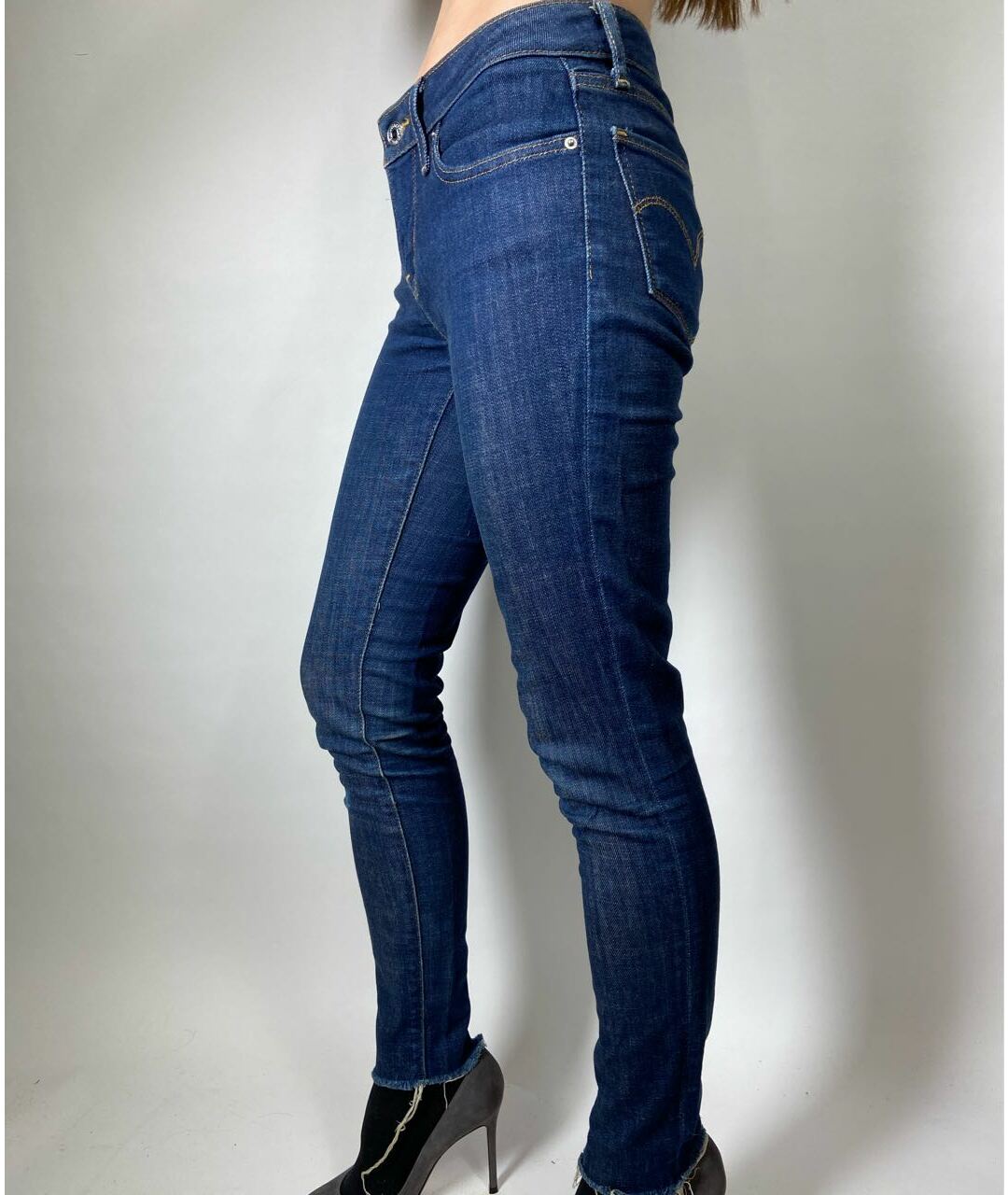 LEVI'S Синие хлопковые джинсы слим, фото 2