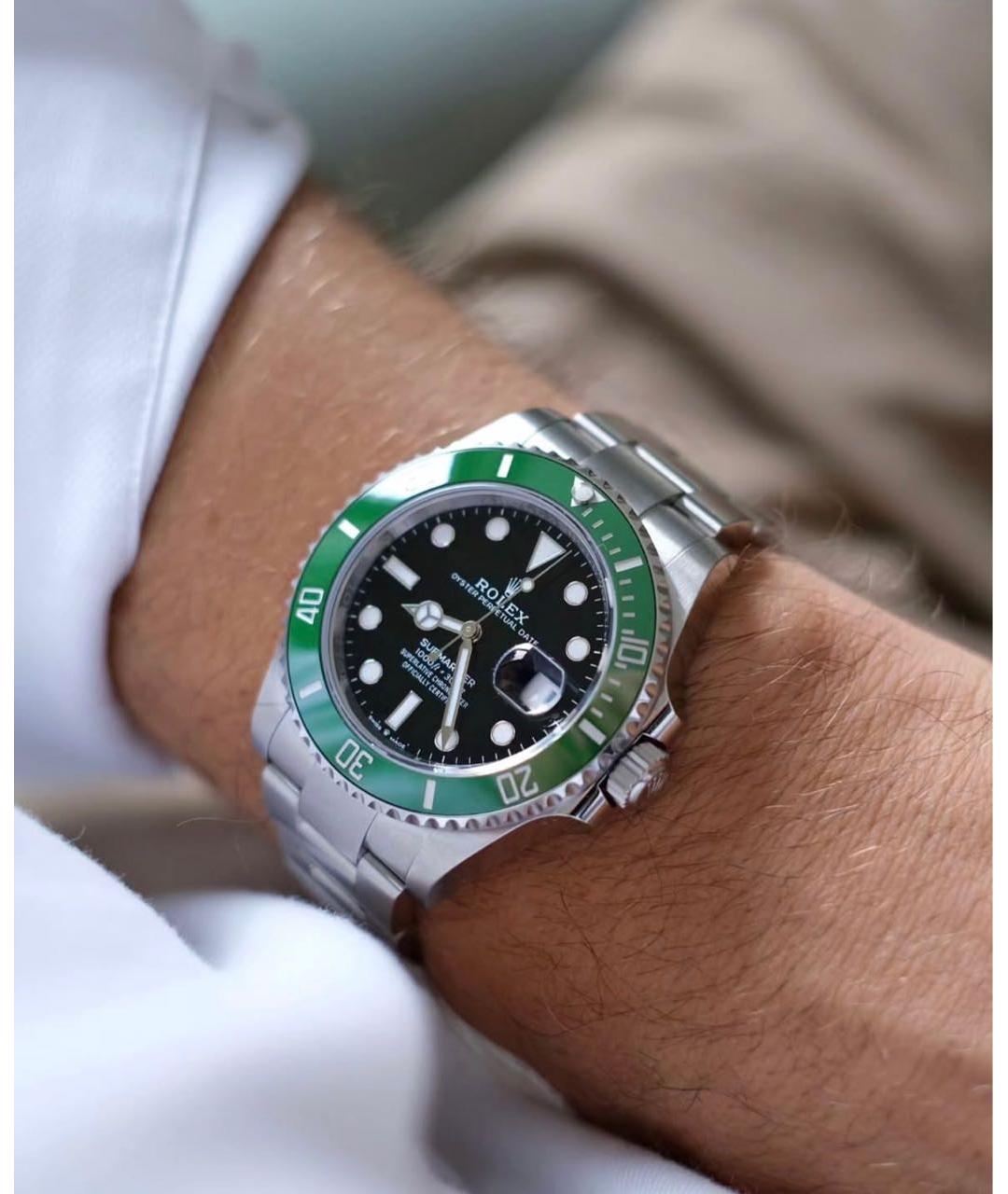 ROLEX Черные стальные часы, фото 8