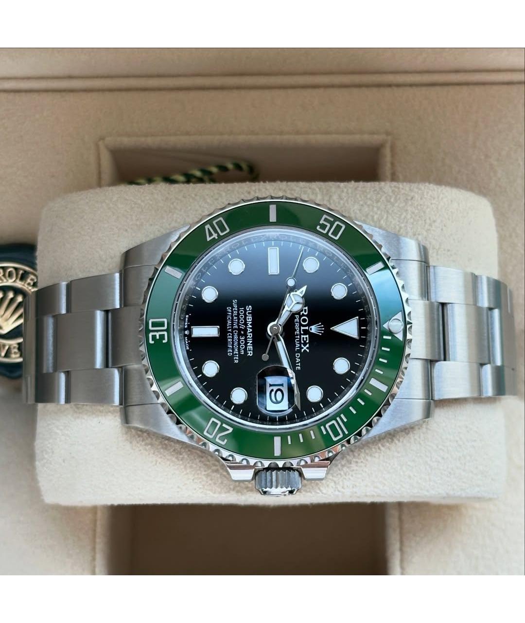 ROLEX Черные стальные часы, фото 4