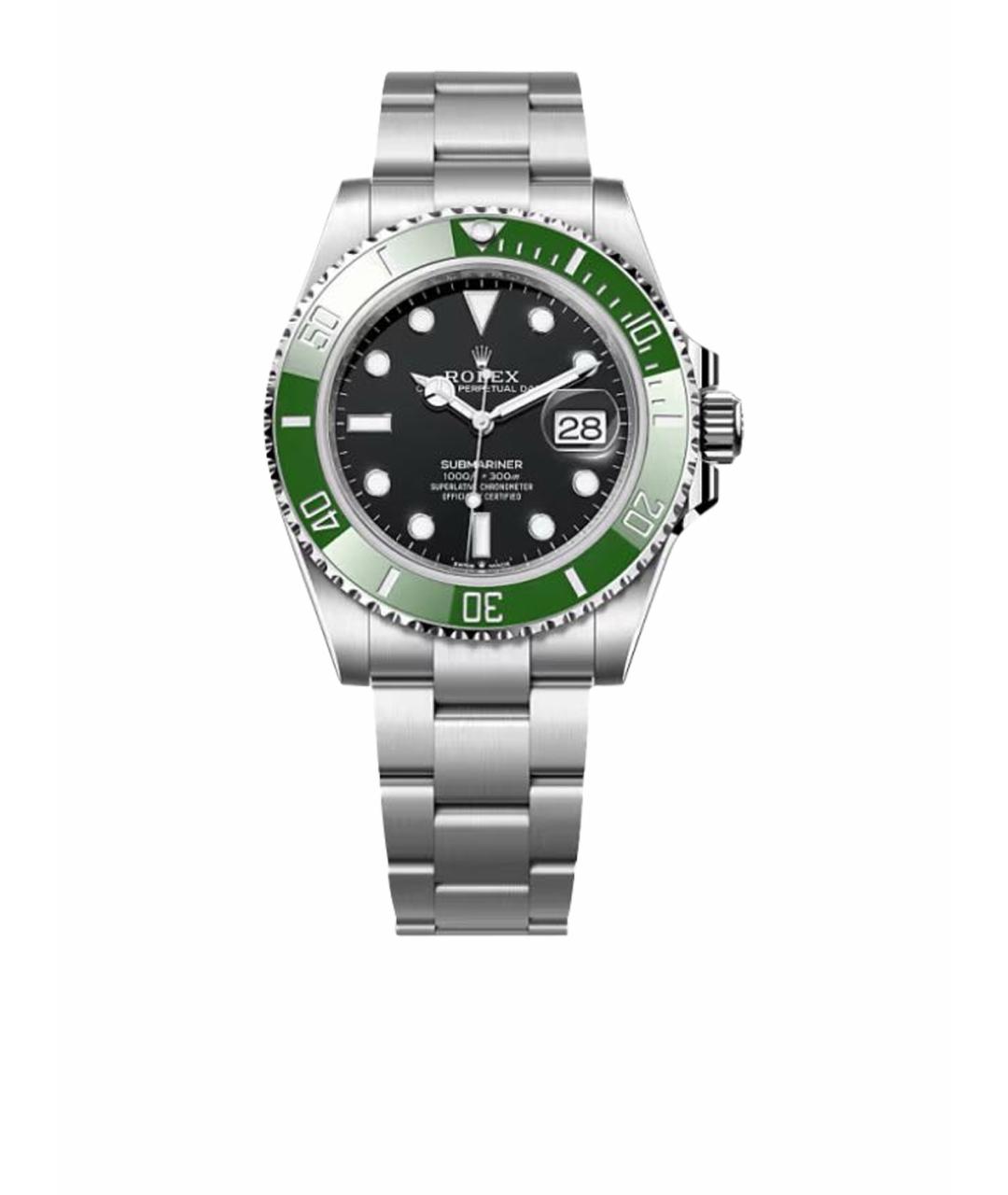 ROLEX Черные стальные часы, фото 1