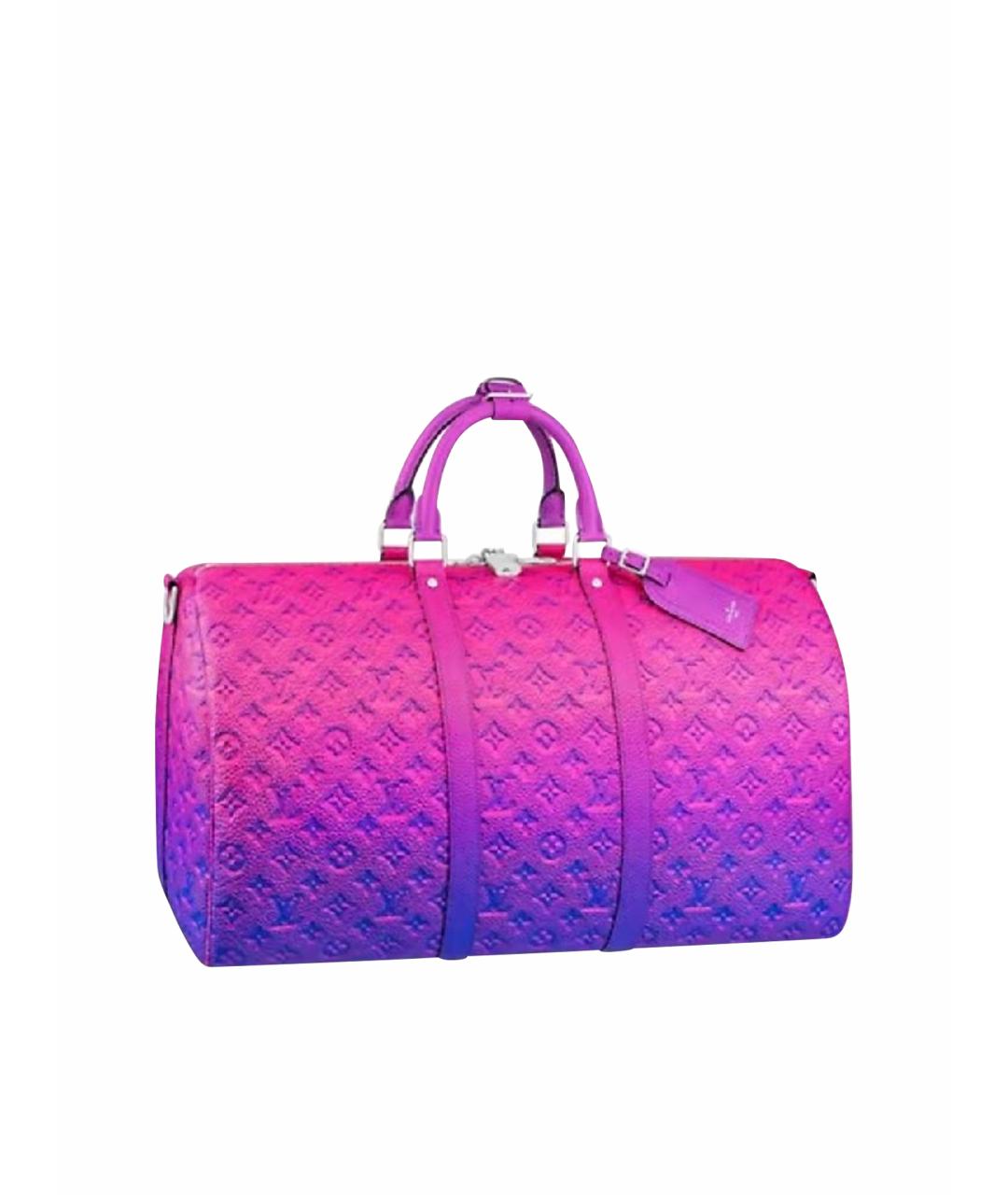 LOUIS VUITTON Фуксия кожаная дорожная/спортивная сумка, фото 1
