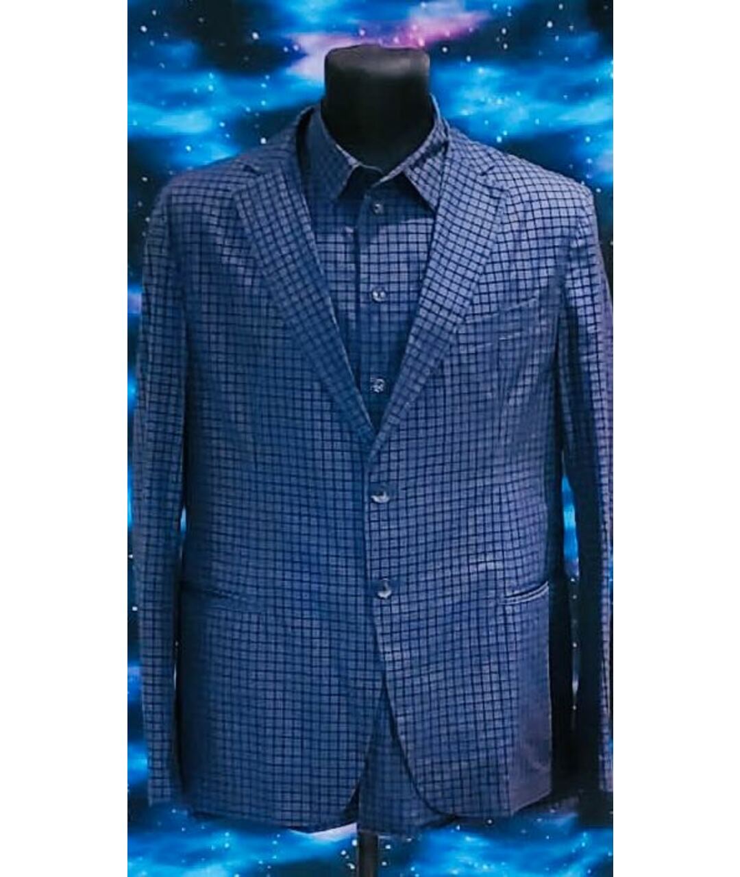ARMANI COLLEZIONI Синий хлопковый пиджак, фото 5