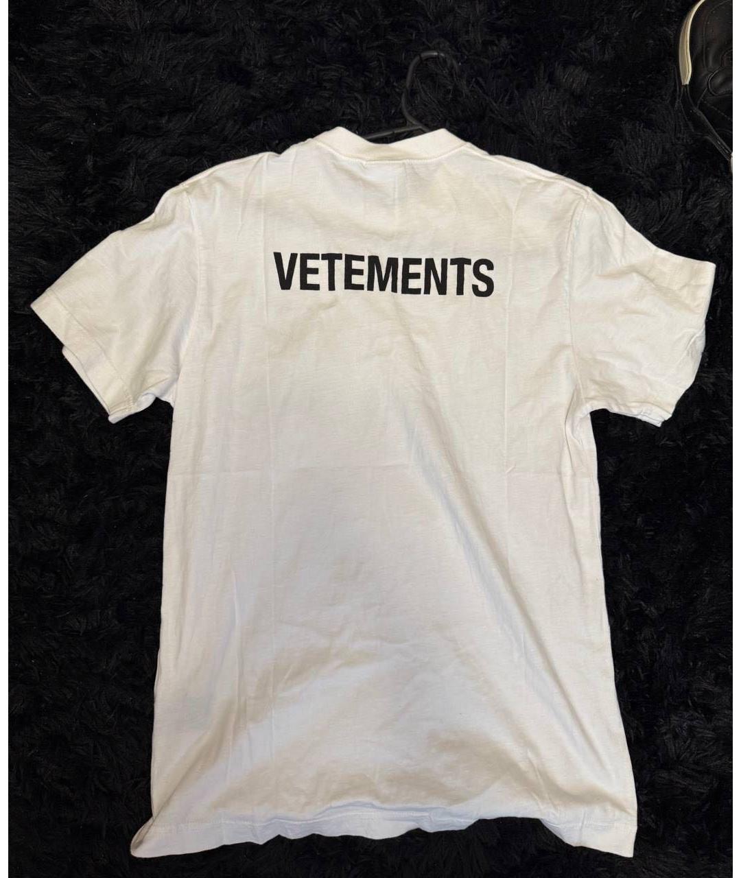 VETEMENTS Белая хлопковая футболка, фото 2
