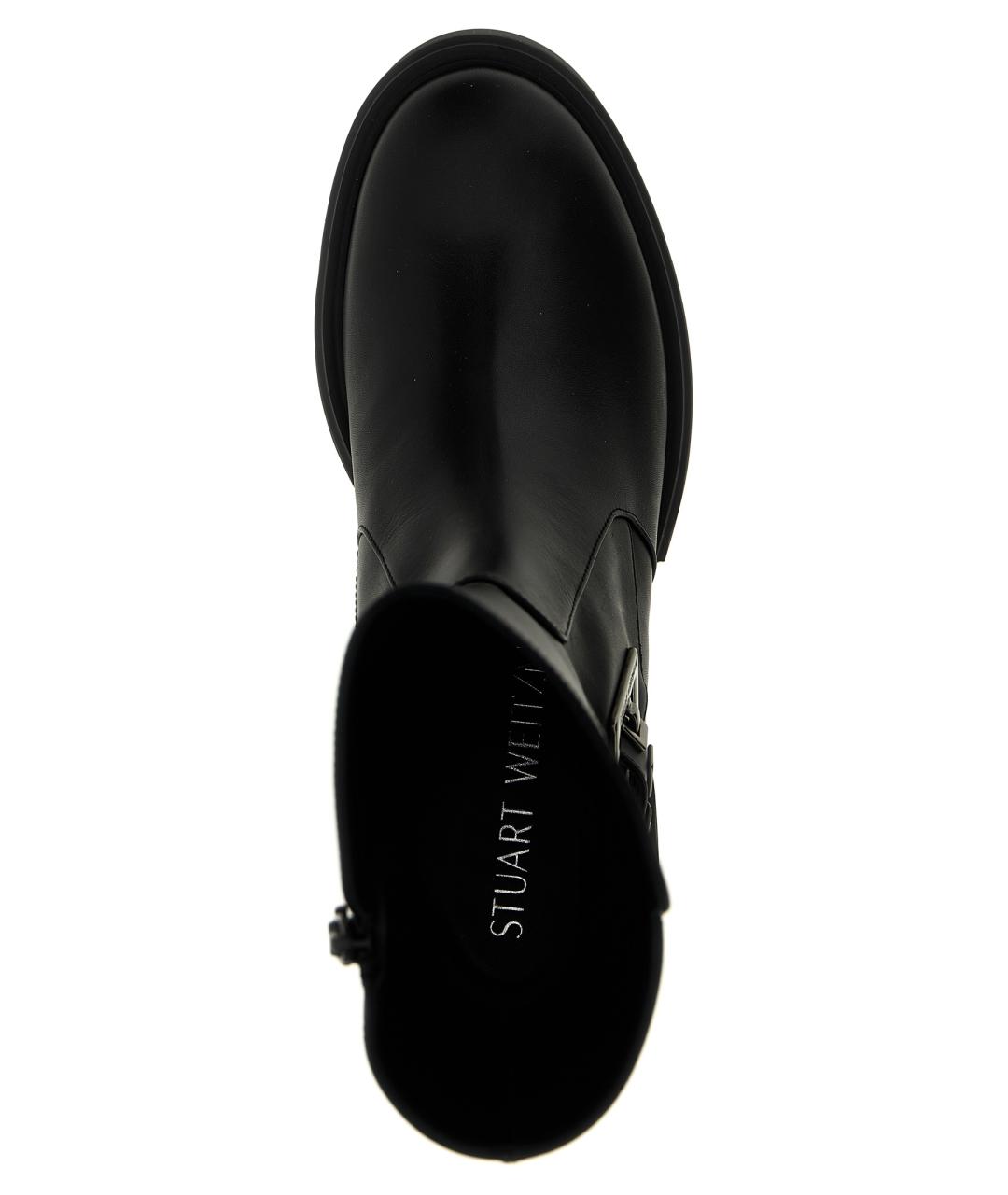 STUART WEITZMAN Черные кожаные ботинки, фото 3