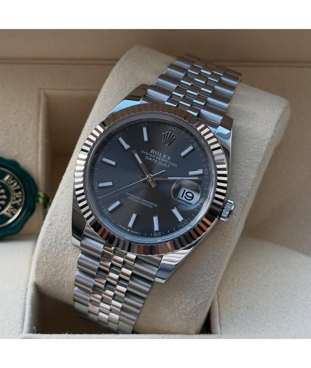 ROLEX Серебряные часы из белого золота, фото 2