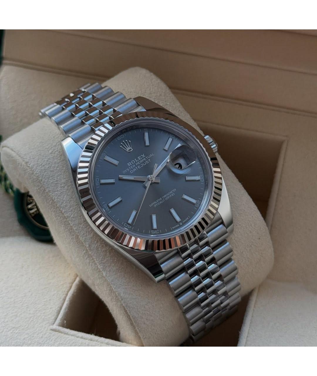 ROLEX Серебряные часы из белого золота, фото 3
